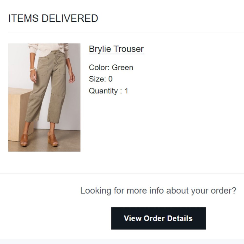 NWT Velvet by Graham and Spencer Brylie Trouser